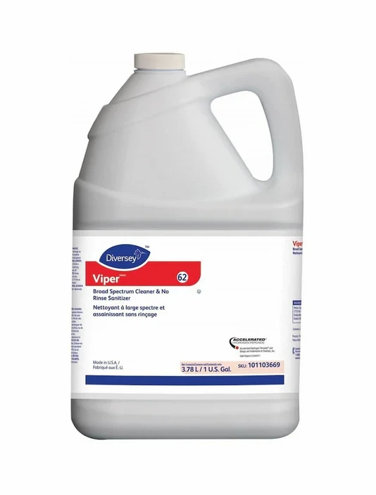 Diversey Viper Broad Spectrum Cleaner & No-Rinse Sanitizer, 3.78L