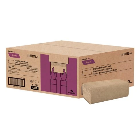 Universal Singlefold Hand Towel, Kraft, 4000/Case