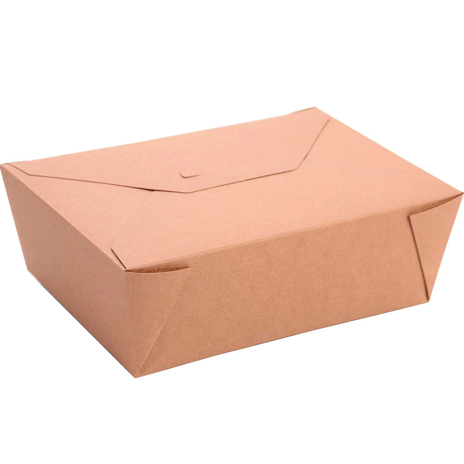 NaturePack® #4 (110oz) PLA Lined Compostable Kraft Paper Fold-Top Takeout Box, 160/Case