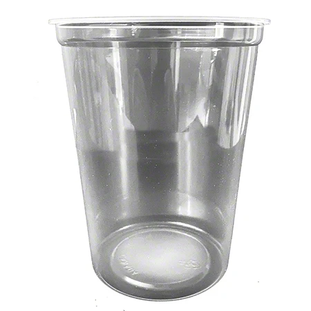 Plastipak 32oz (1L) Clear Deli Container, 500/Case