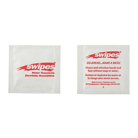Swipes Moist Towelette Wet Nap, Individually Wrapped, 1000/Case